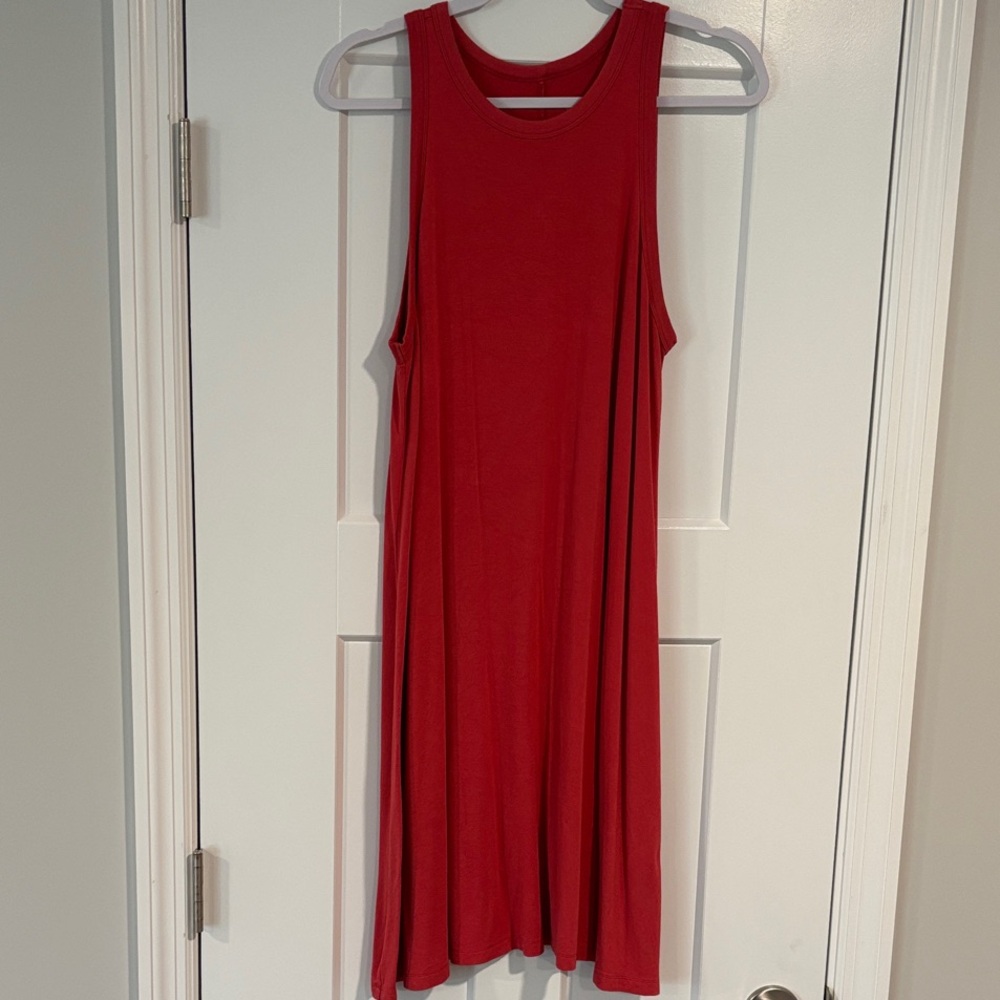 a new day Red Sleeveless Midi Dress